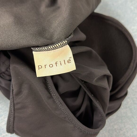 Profile By Gottex One Shoulder One Piece Swimsuit In Black Size M - Picture 7 of 7